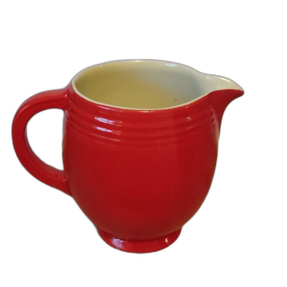 Hall China Company Red Pitcher 1 quart Vintage pottery pitcher